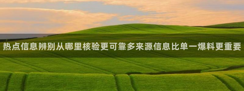每日热点爆料:热点信息辨别从哪里核验更可靠多来源信息比单一爆料更重要